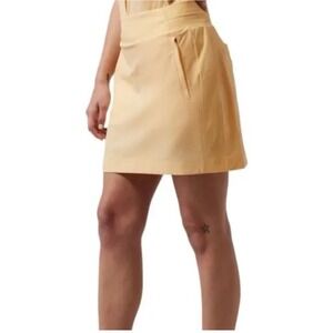 Athleta Women's Skort Brooklyn Lunaria Yellow Midrise 16" 657678 Size 2 Golf